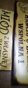 SZYLD drewniany tablica adresowa z drewna reklama na drewnie baner logo  graw-3