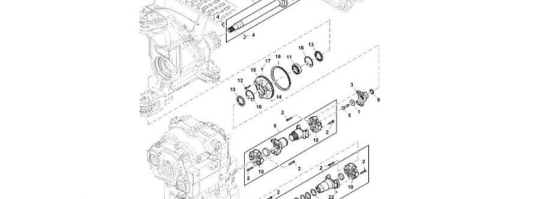 John Deere 9470RX - Uniwersalny wał napędowy RE584436 (Przekładnia Power Shift)-1