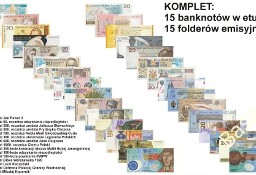 15 szt. KOMPLETNY Zestaw Banknotów Kolekcjonerskich AB841 Niski Numer Chrzest