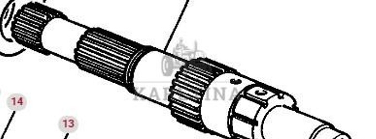 Massey Ferguson 3690 Wałek Wał Skrzyni Biegów Przekładni Dynashift CZĘŚCI 3618090M1-1