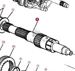 Massey Ferguson 3690 Wałek Wał Skrzyni Biegów Przekładni Dynashift CZĘŚCI 3618090M1