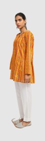 Nowa tunika Indyjska L 40 żółta kolorowa hippie boho kurti etno folk kameez-3