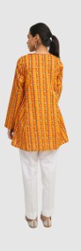 Nowa tunika Indyjska L 40 żółta kolorowa hippie boho kurti etno folk kameez-4