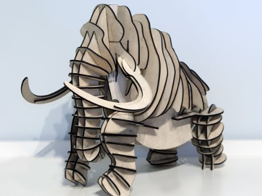 Puzzle 3D Mamut Zabawka Składanka z drewna-1