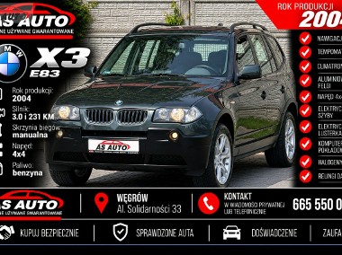 BMW X3 I (E83) 3,0i 231KM xDrive/Skóry/Panorama/Szyberdach/Tempomat/Alu/Serwis-1