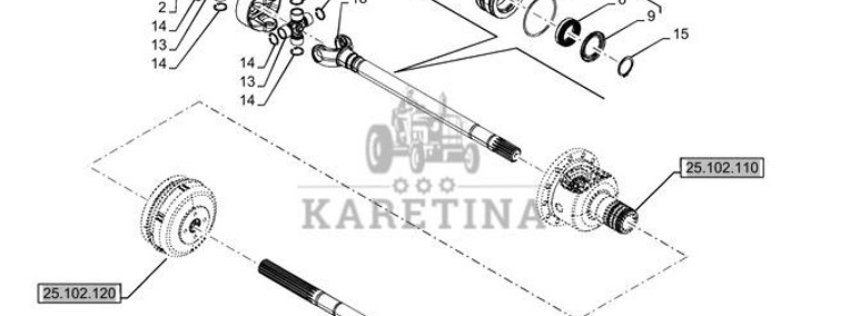 New Holland T6070 Półoś 47912960-1