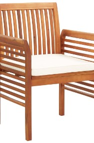vidaXL Krzesła ogrodowe z poduszkami, 3 szt., lite drewno akacjowe 45966-2