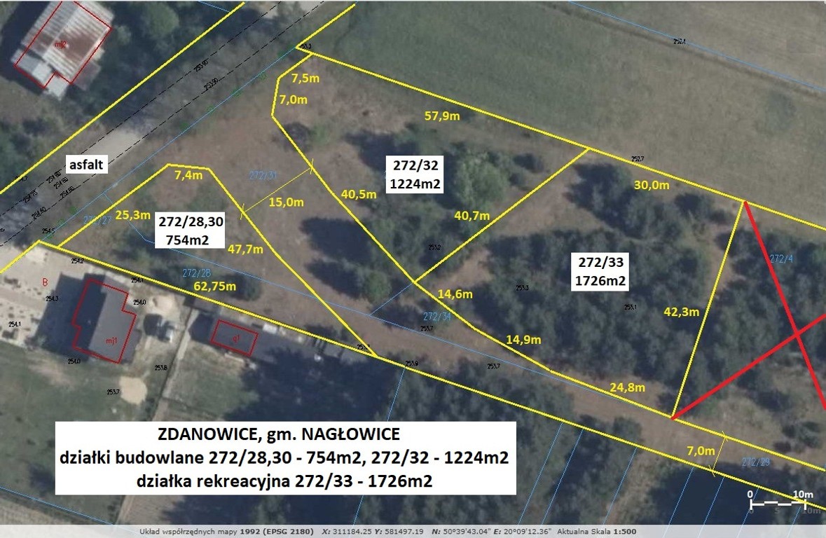 Tania działka budowlana przy asfalcie (plan) 754 m² cena tylko 49.900zł – pohled 5