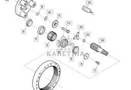 John Deere 6195R Mechanizm Różnicowy Wał Koło Koronowe Satelity R323474 R305542 R94897 R153611