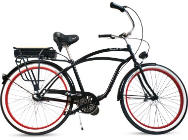 Rower ELEKTRYCZNY ebike miejski 26 / 28 beach Cruiser RoyalBi męski-1