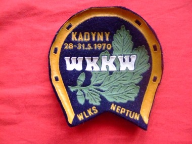 Odznaka plakietka filcowa WKKW Kadyny 1970 r. (dostępna 1 sztuka)-1