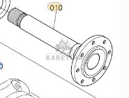 KUBOTA M9540 Wał Piasta CZĘŚCI 3C081-48210