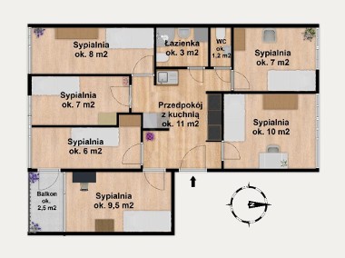 Gotowiec inwestycyjny, Popowice, 63 m2, 6 pokoi!-1