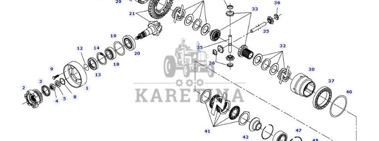 Fendt 828 S4 Vario - most przedni - oś 755/137 mechanizm róźnicowy dyfer dyferencjał-1