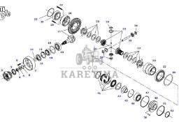 Fendt 828 S4 Vario - most przedni - oś 755/137 mechanizm róźnicowy dyfer dyferencjał