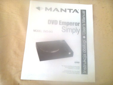instrukcja; do odtwarzacza; wideo; DVD Emperor; MANTA DVD-043 -1