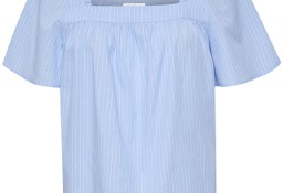 Niebieska bluzka w paski M 38 bawełna My Essential Wardrobe top prosta