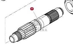 Massey Ferguson 7718S 7718 S 1804A DYNA 6 Wał Układu Napędowego Skrzyni Biegów CZĘŚCI 3796321M6