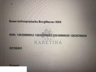 Turbo Spręźarka Borg Warner dz100201-2