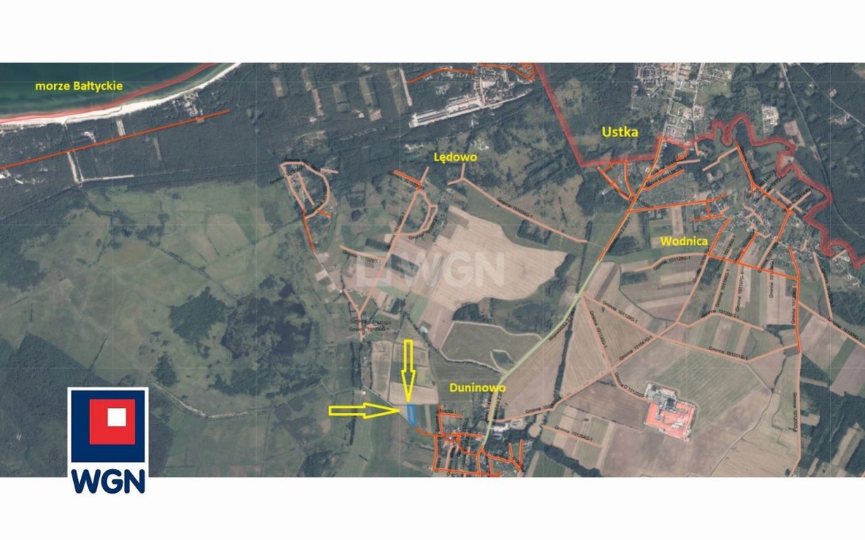 Działka na sprzedaż, 5343 m², Ustka Duninowo - Więcej