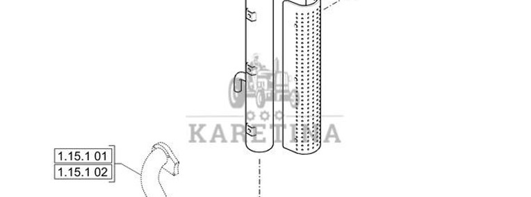 New Holland T6010 Tłumik 87324758-1