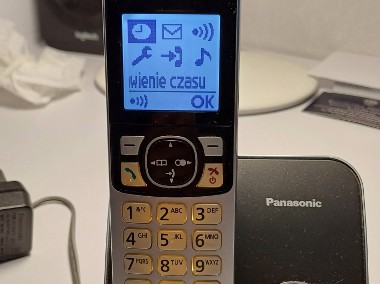 Telefon Stacjonarny marki PANASONIC bezprzewodowy PL+100% Sprawny- Mało Używany-1