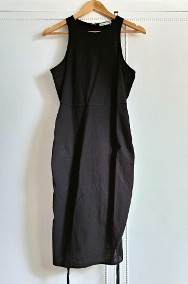 Nowa czarna sukienka Nelly 42 XL 40 L bawełna czerń dopasowana regulowana-2