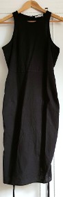 Nowa czarna sukienka Nelly 42 XL 40 L bawełna czerń dopasowana regulowana-4