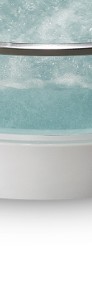 Biała wanna z hydromasażem szklany front narożna Tivoli Wellis 150 x 150 cm-4