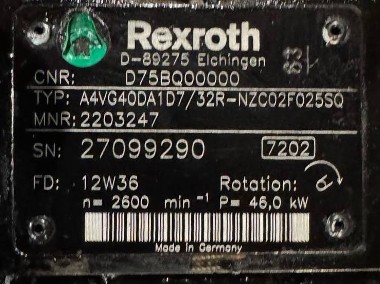 Rexroth A4VG40DA1D7/32R-NZC02F025SQ (2203247, R902203247)  Pompa do Dulevo 200-2