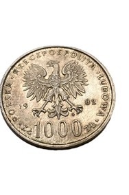 1000 zł 1982 rok - moneta PRL - Jan Paweł II-2