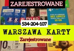 WARSZAWA ZAREJESTROWANE KARTY SIM + CZESKIE KARTY BEZ REJESTRACJI + REJESTRACJA