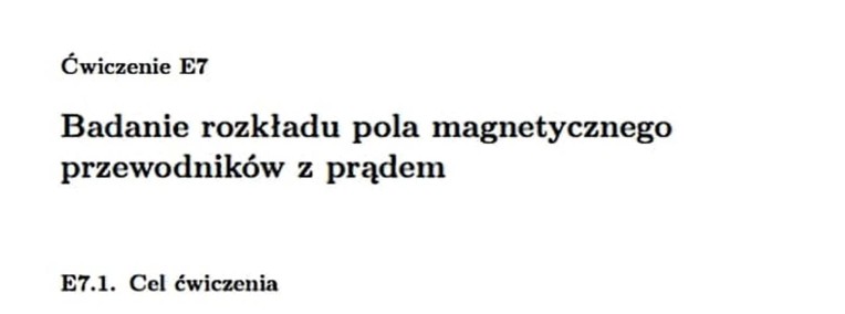 "Badanie rozkładu pola magnetycznego﻿ przewodników z prądem" - Sprawozdanie-1