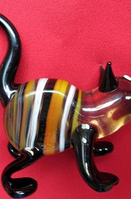 Kot - abstrakcyjna figurka ze szkła w stylu Murano - 7 x 8 x 5 cm-2