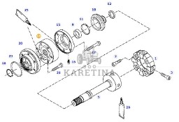 Fendt 414 Vario - przedni WOM - kołnierz 716150200112