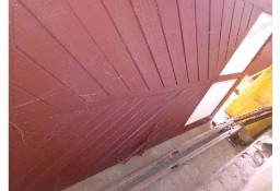 Drzwi garażowe warsztatowe wrota garażu warsztatu drewniane 214x131x4