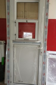 drzwi aluminiowe z oknem podawczym i parapetem -  na wymiar-2