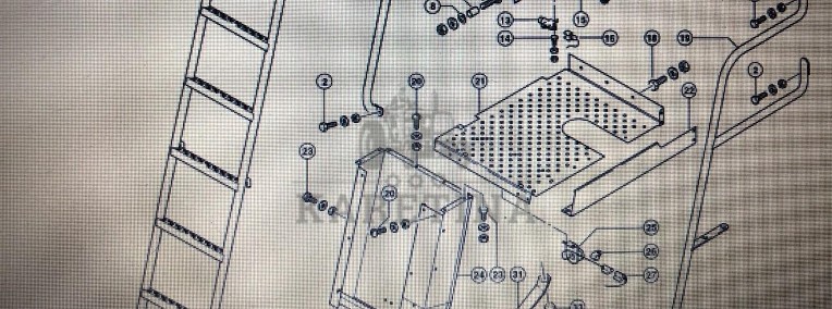 Drabinka Claas Mega 370-340 Nr 1 na rys katalogowym Nr katalogowy 000 646 588 4-1