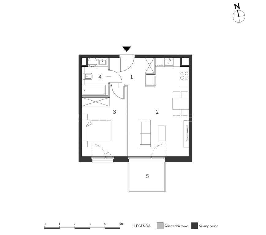 Unikatowy apartament z balkonem | Lindego 2 - Widok 5