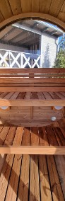 Sauna tarasowa 160 cm z oknem pół-panoramicznym PÓŁKSIĘŻYC z termodrewna-4