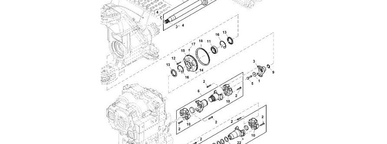 John Deere 9470RX - Uniwersalny wał napędowy RE584436 (Przekładnia Power Shift)-1