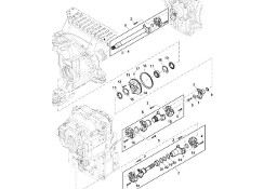 John Deere 9470RX - Uniwersalny wał napędowy RE584436 (Przekładnia Power Shift)