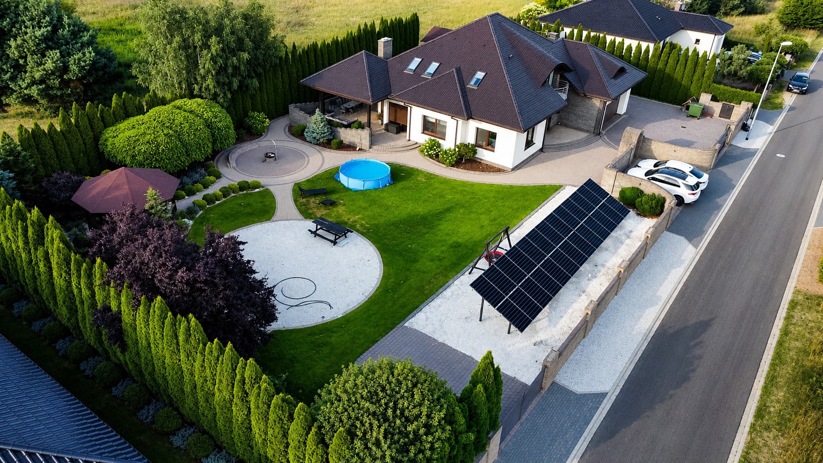 Elegancka rezydencja z nowoczesnymi technologiami | 221 m² | Działka 1850 m² | Obrzębin – obrzeża Turku