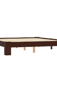 vidaXL Rama łóżka, ciemnobrązowa, lite drewno sosnowe, 160 x 200 cm 283302-2