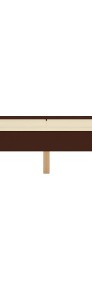 vidaXL Rama łóżka, ciemnobrązowa, lite drewno sosnowe, 160 x 200 cm 283302-3