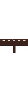 vidaXL Rama łóżka, ciemnobrązowa, lite drewno sosnowe, 160 x 200 cm 283302-4