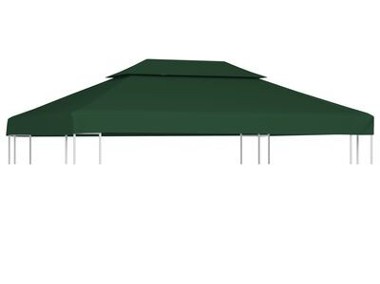 vidaXL Zadaszenie altany ogrodowej, 310 g/m², zielone, 3x4 mSKU:40882*-1