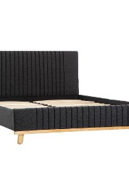 vidaXL Rama łóżka, ciemnoszara, tapicerowana tkaniną, 140 x 200 cm 286622-2