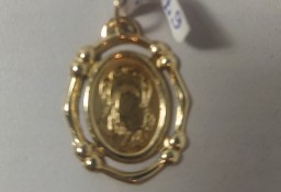AKW> Złoty Medalik z Matką Boską i Dzieciątkiem