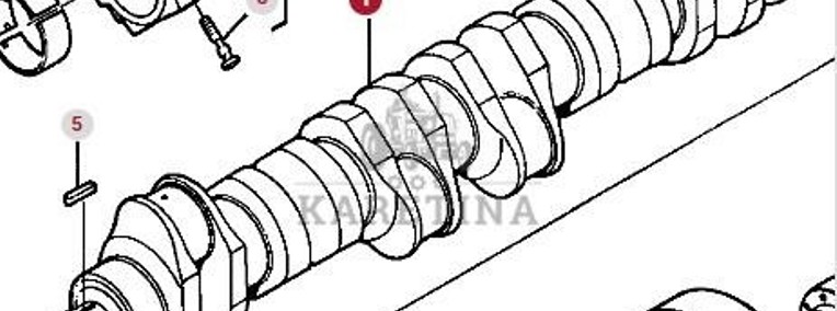 Massey Ferguson 3690 Wał Korbowy CZĘŚCI 612DS 3616828M4-1